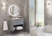 Grey Bathroom Vanity 60cm 1-Door