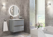 Grey Bathroom Vanity 60cm 2-Door