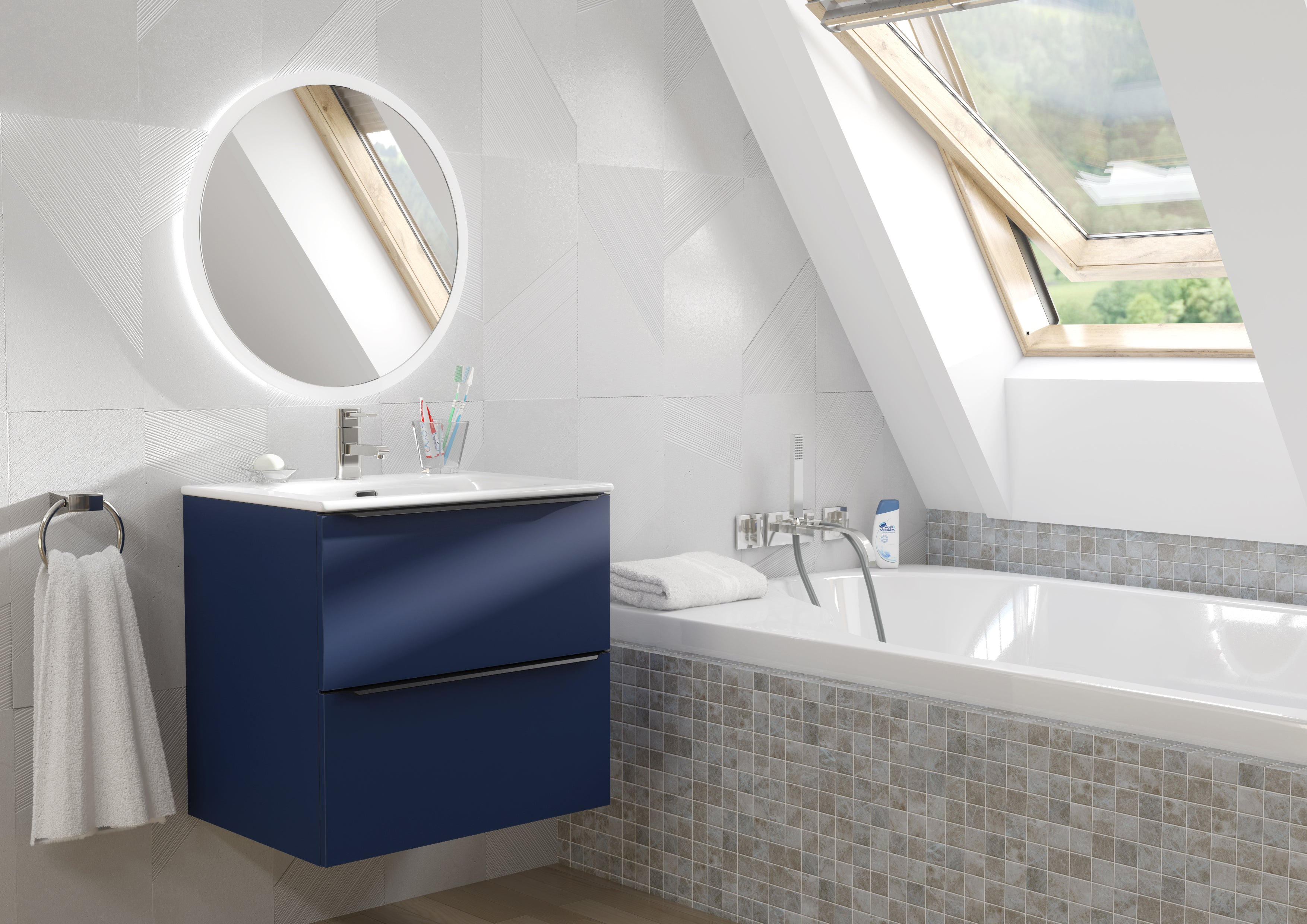 Blueberry Bathroom Vanity 60cm 2-Door