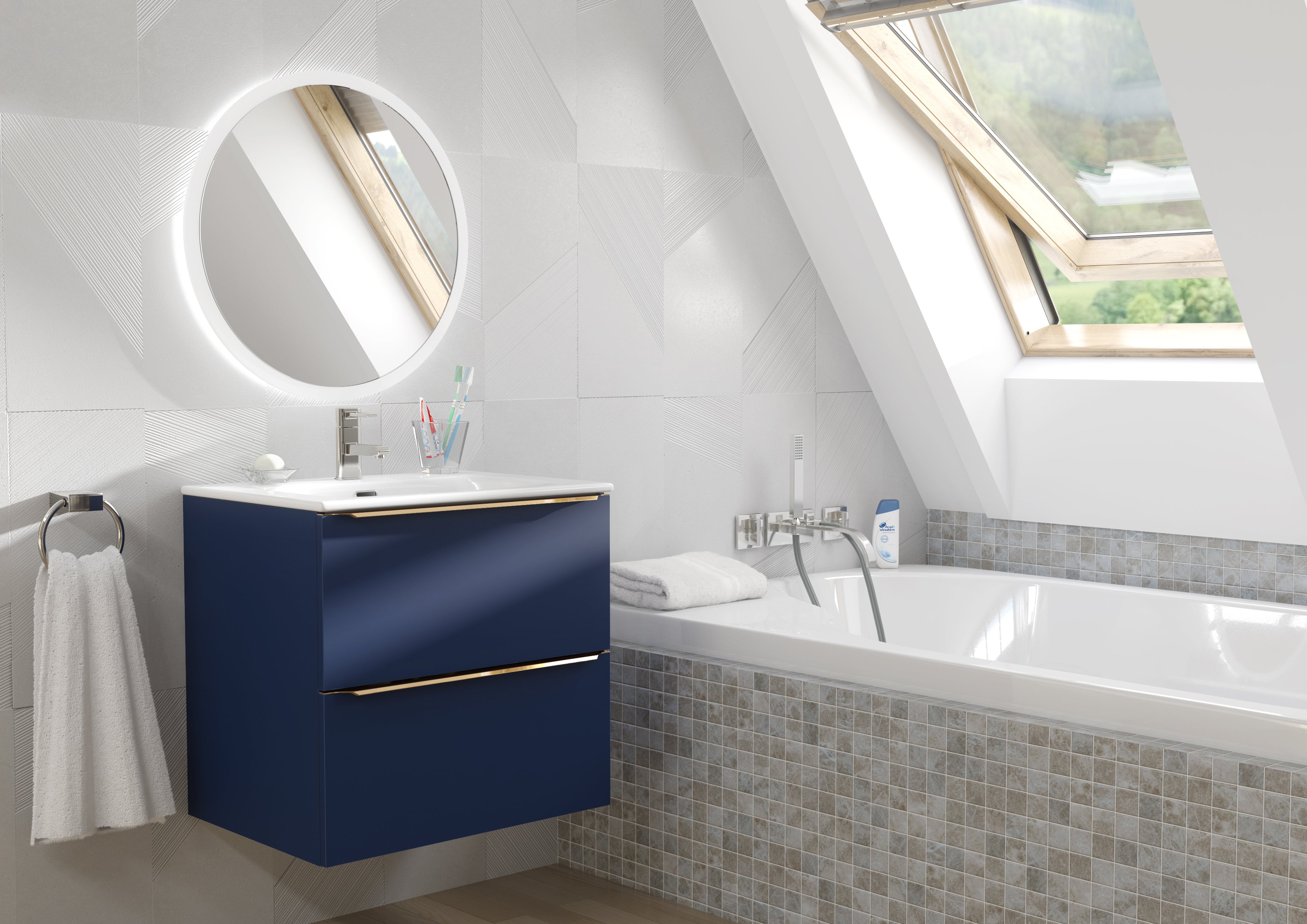 Blueberry Bathroom Vanity 60cm 2-Door