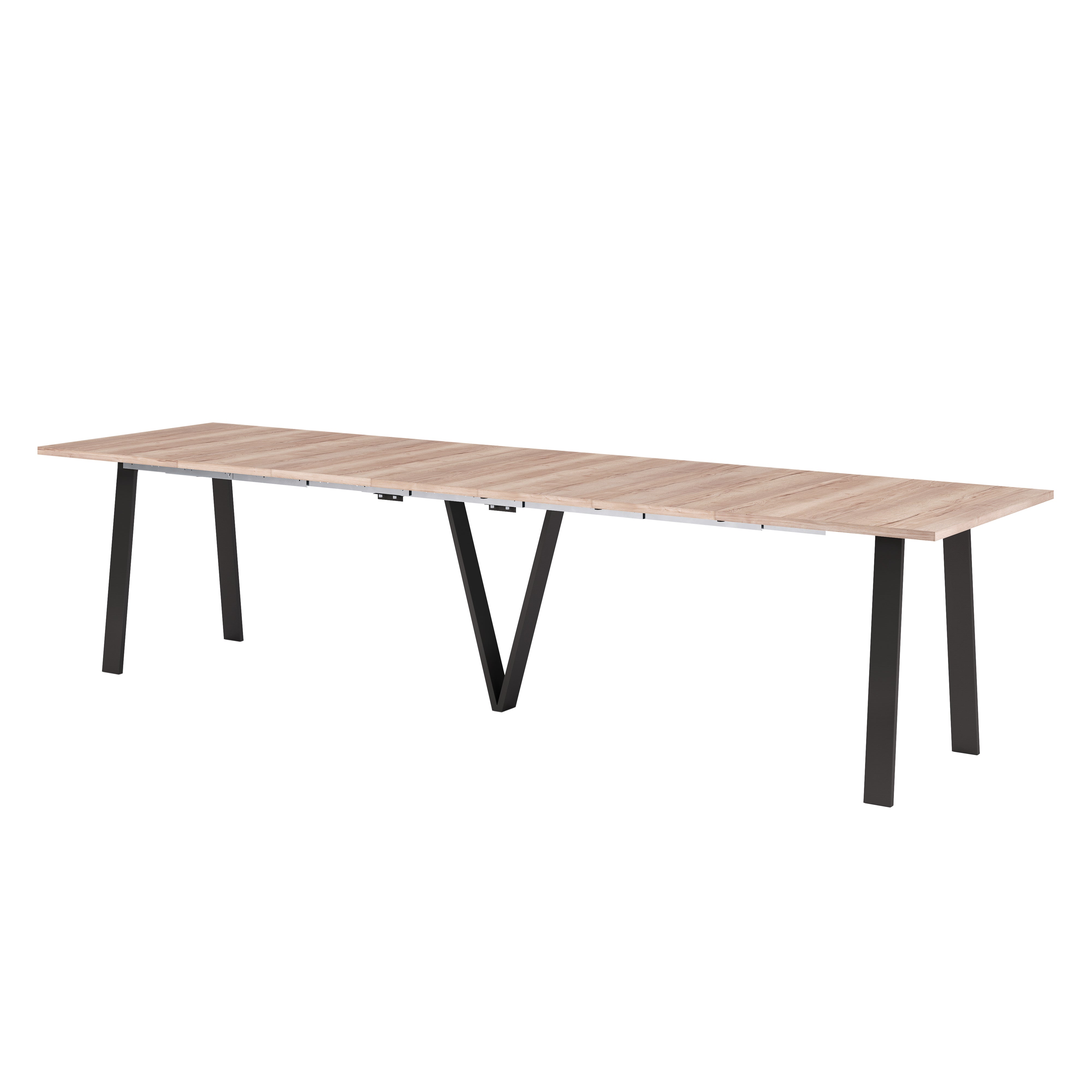 Lungo Oak Halifax effect, 4 to 16 Seat Rectangle Extending Dining Table, 130cm - 330cm