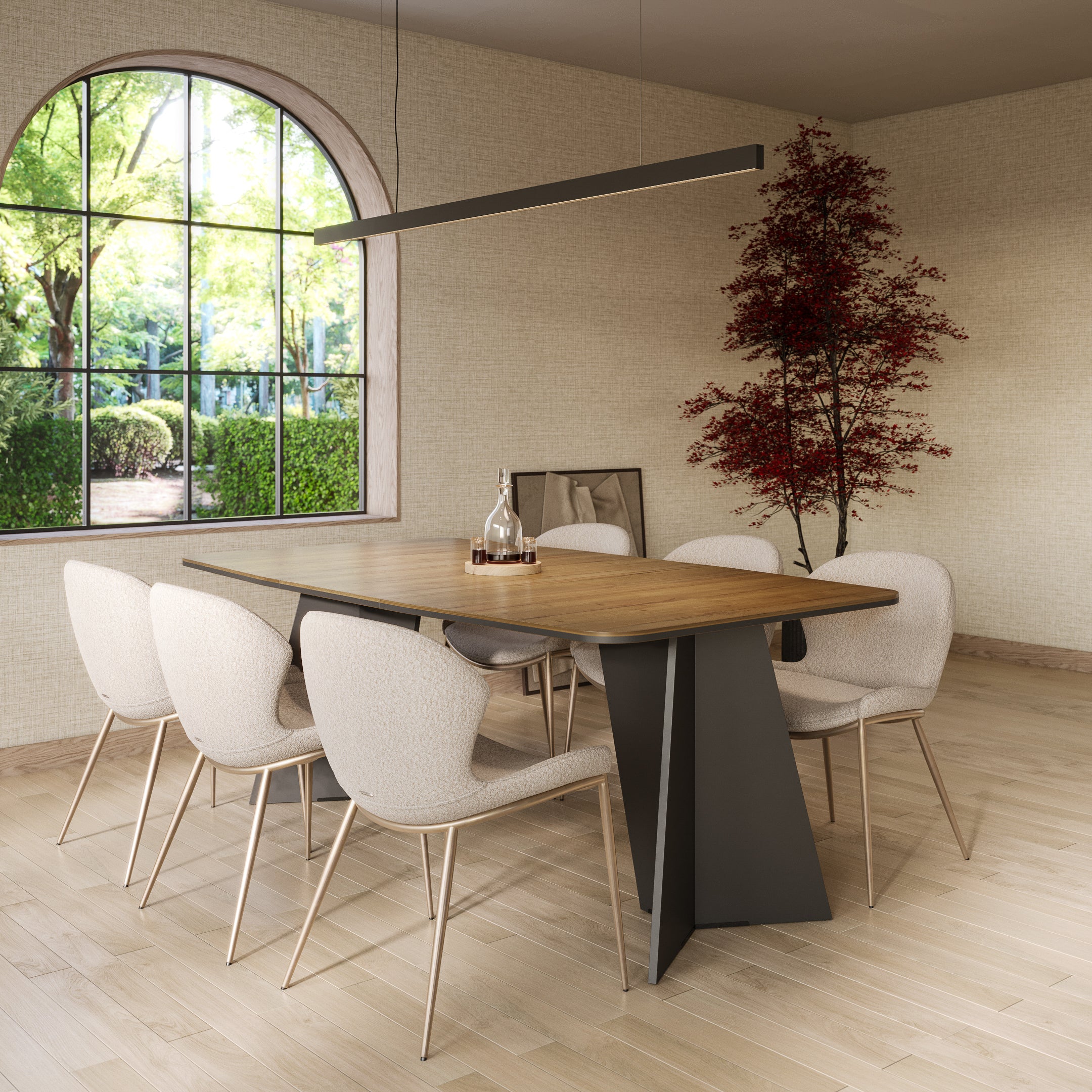 Monza Dark Oak effect Dining Table