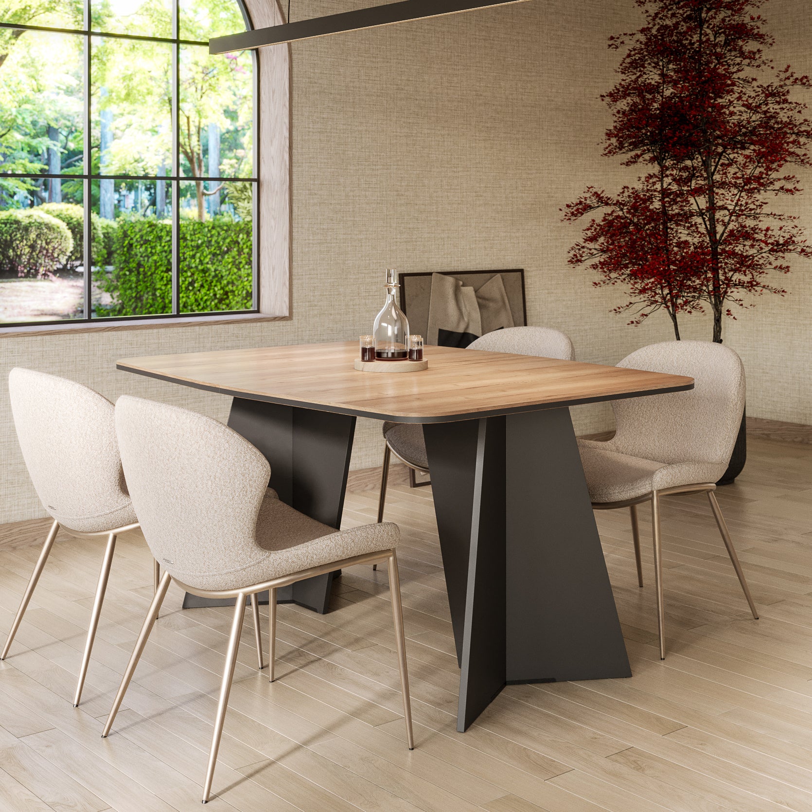 Monza Oak Halifax Effect Dining Table