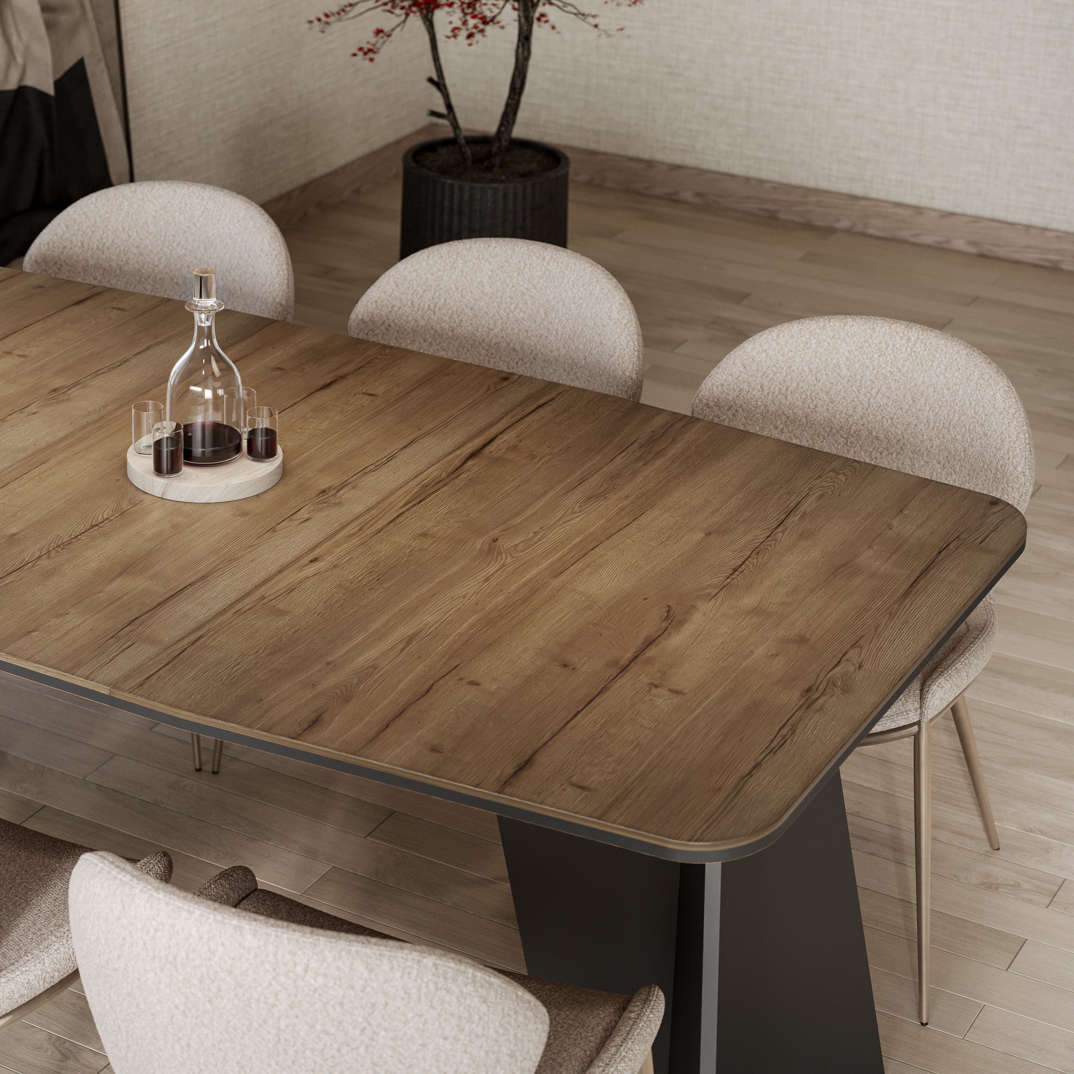 Monza Dark Oak effect Dining Table