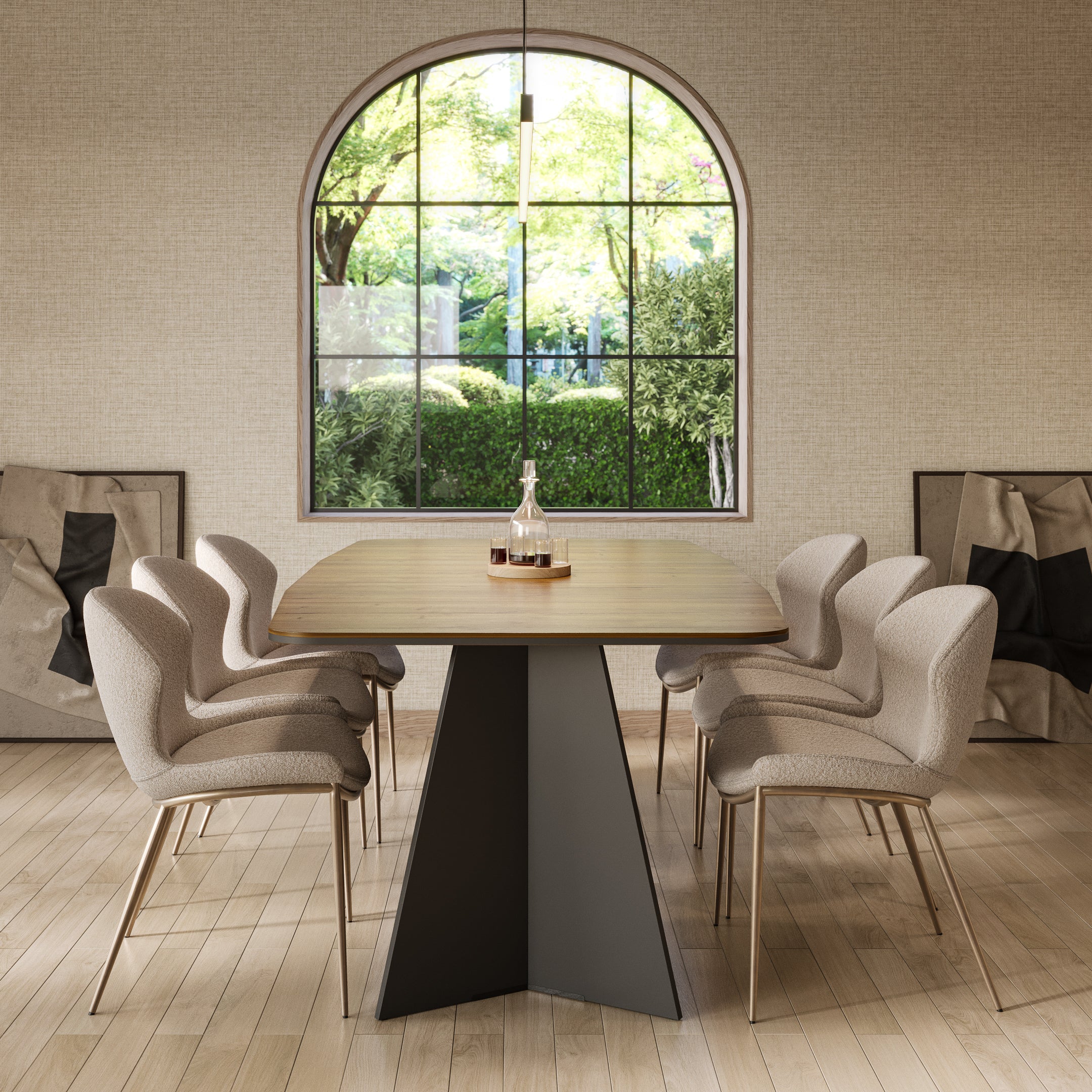 Monza Dark Oak effect Dining Table
