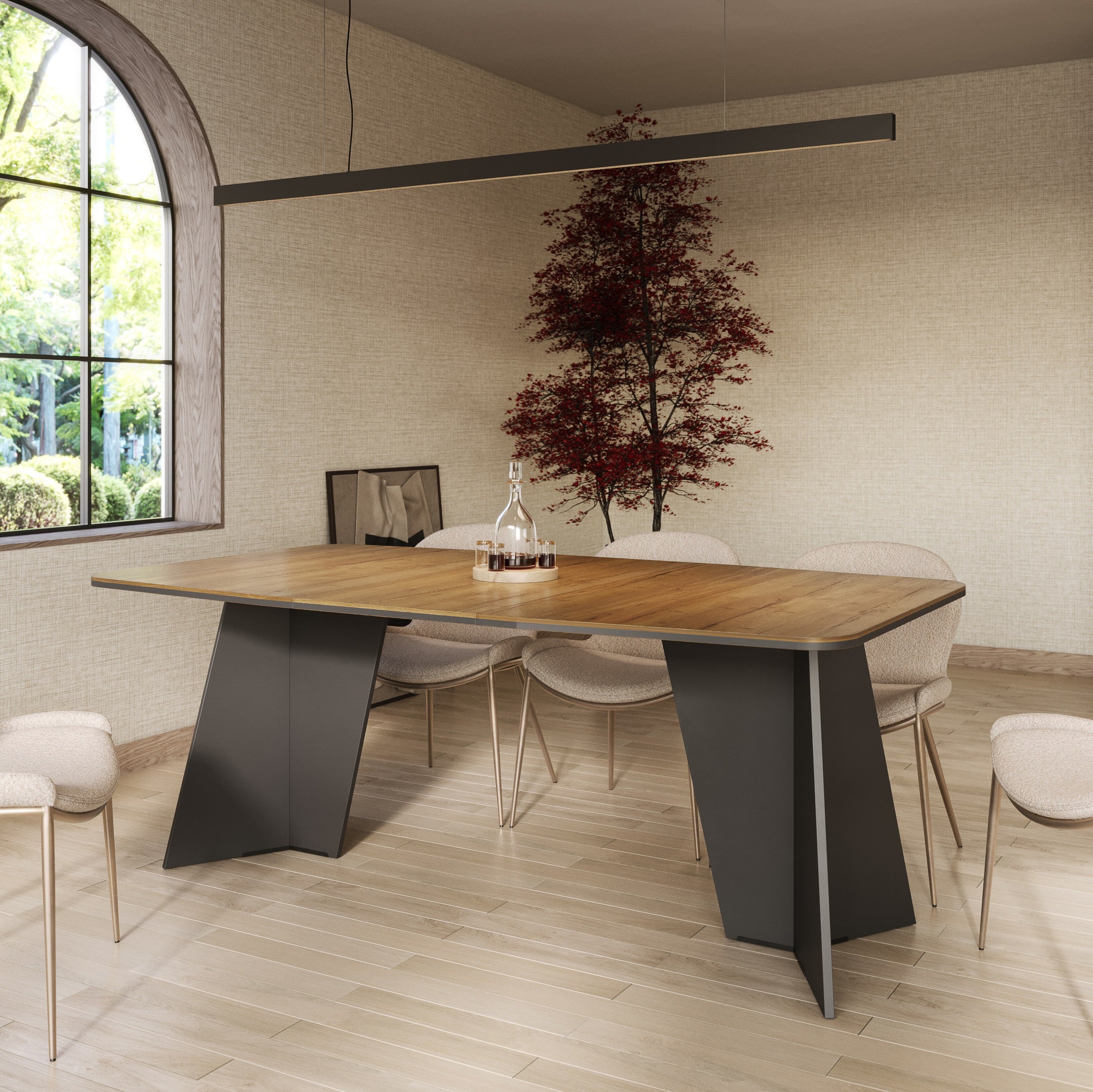 Monza Dark Oak effect Dining Table