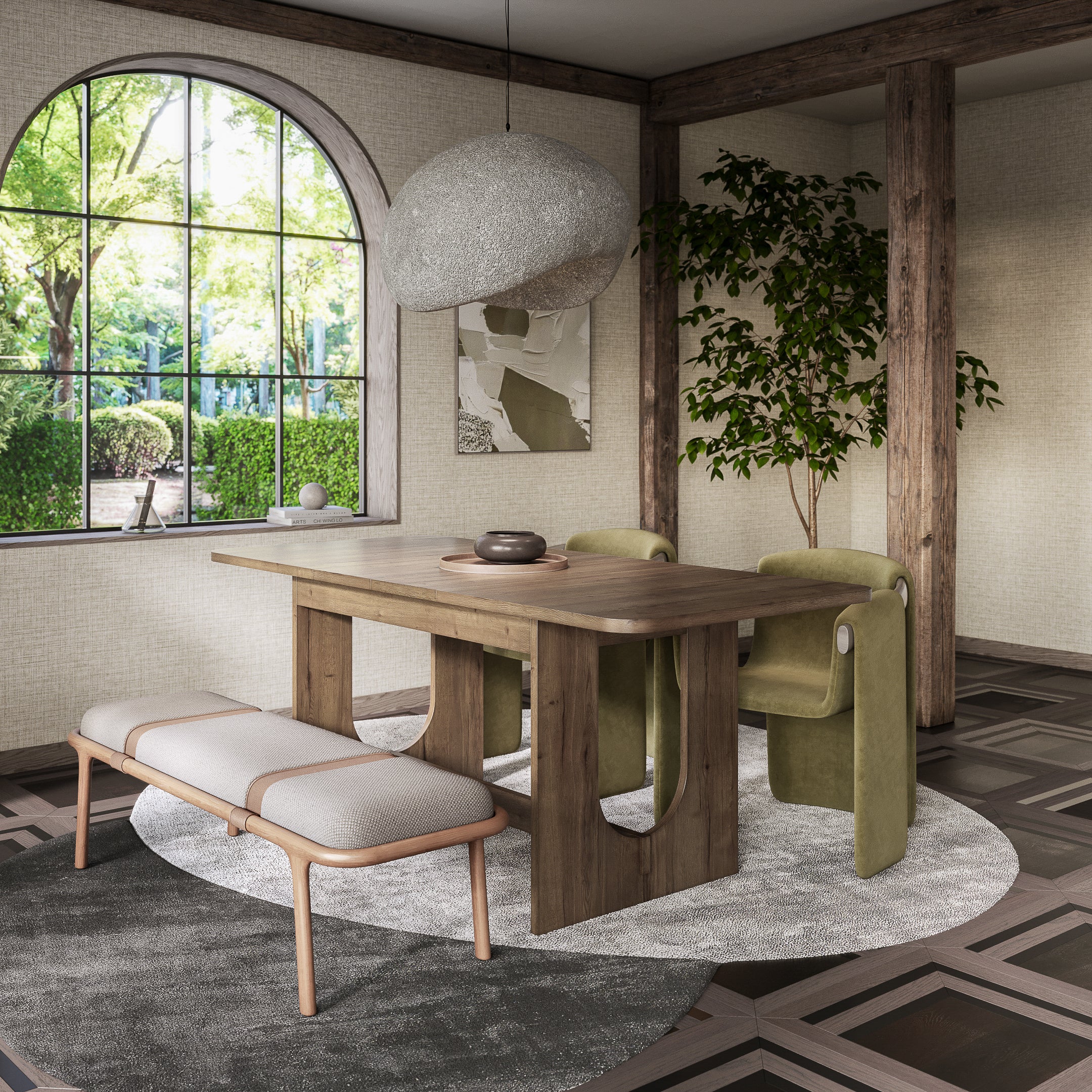 Teramo Dark Oak effect Dining table