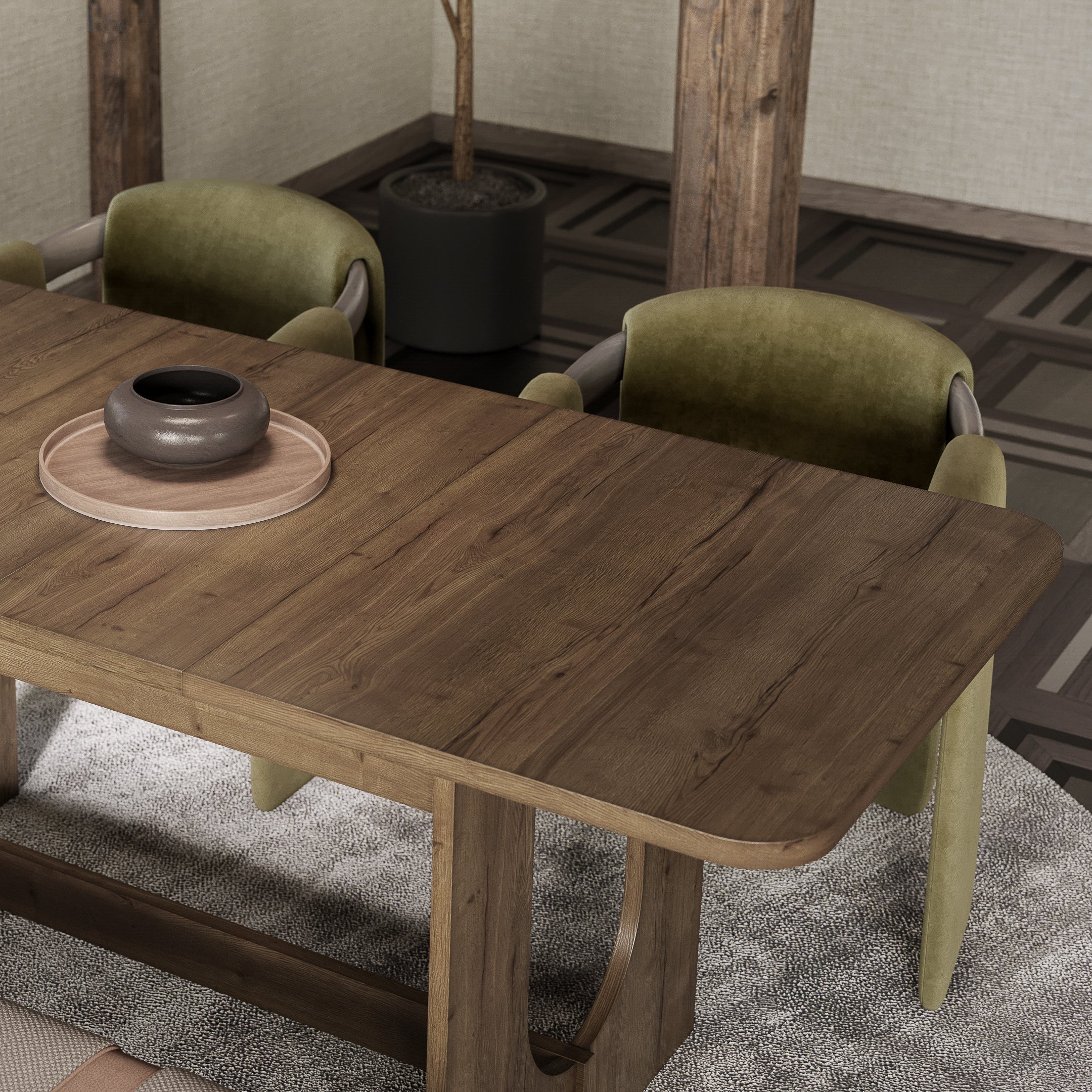 Teramo Dark Oak effect Dining table