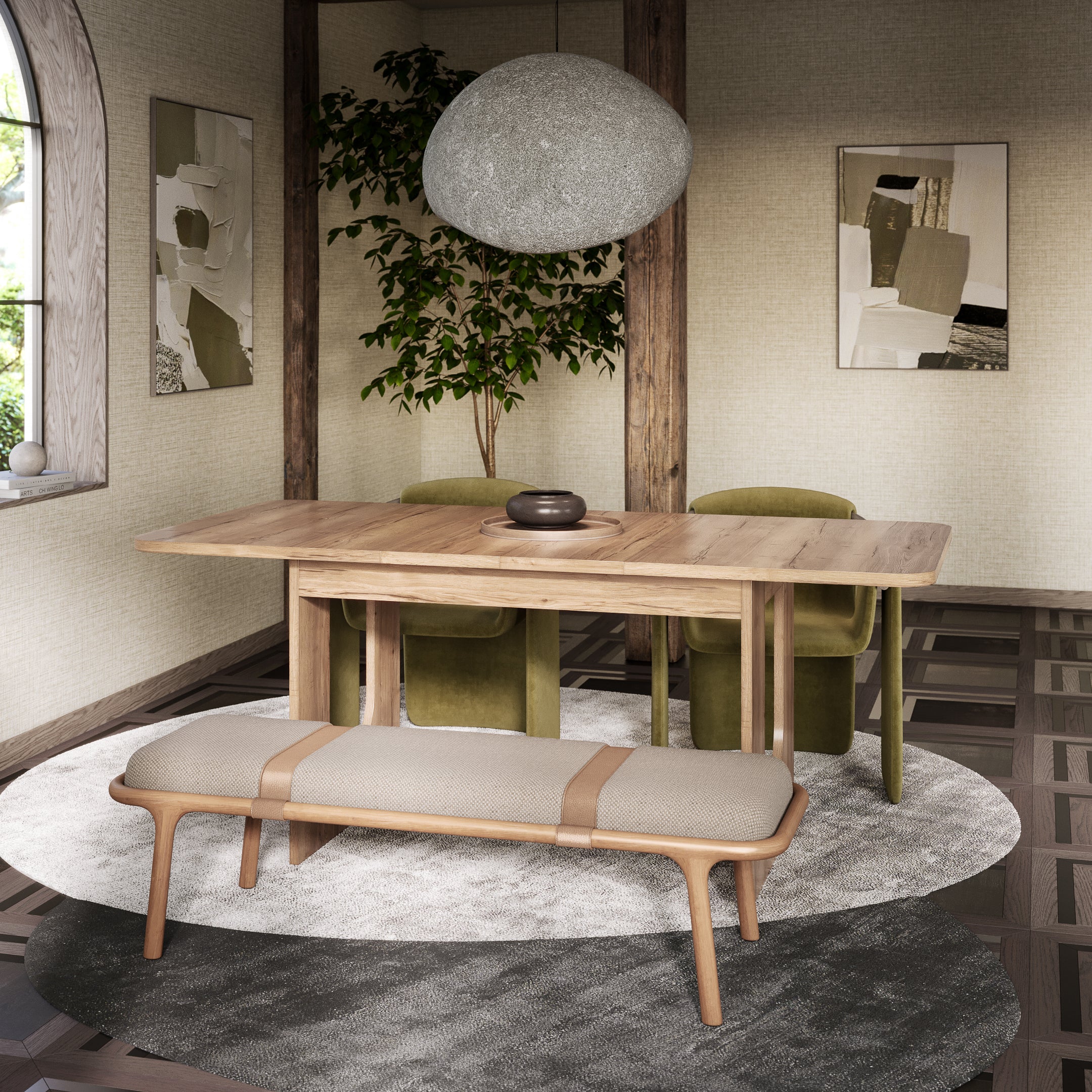 Teramo Oak Halifax Effect Dining table