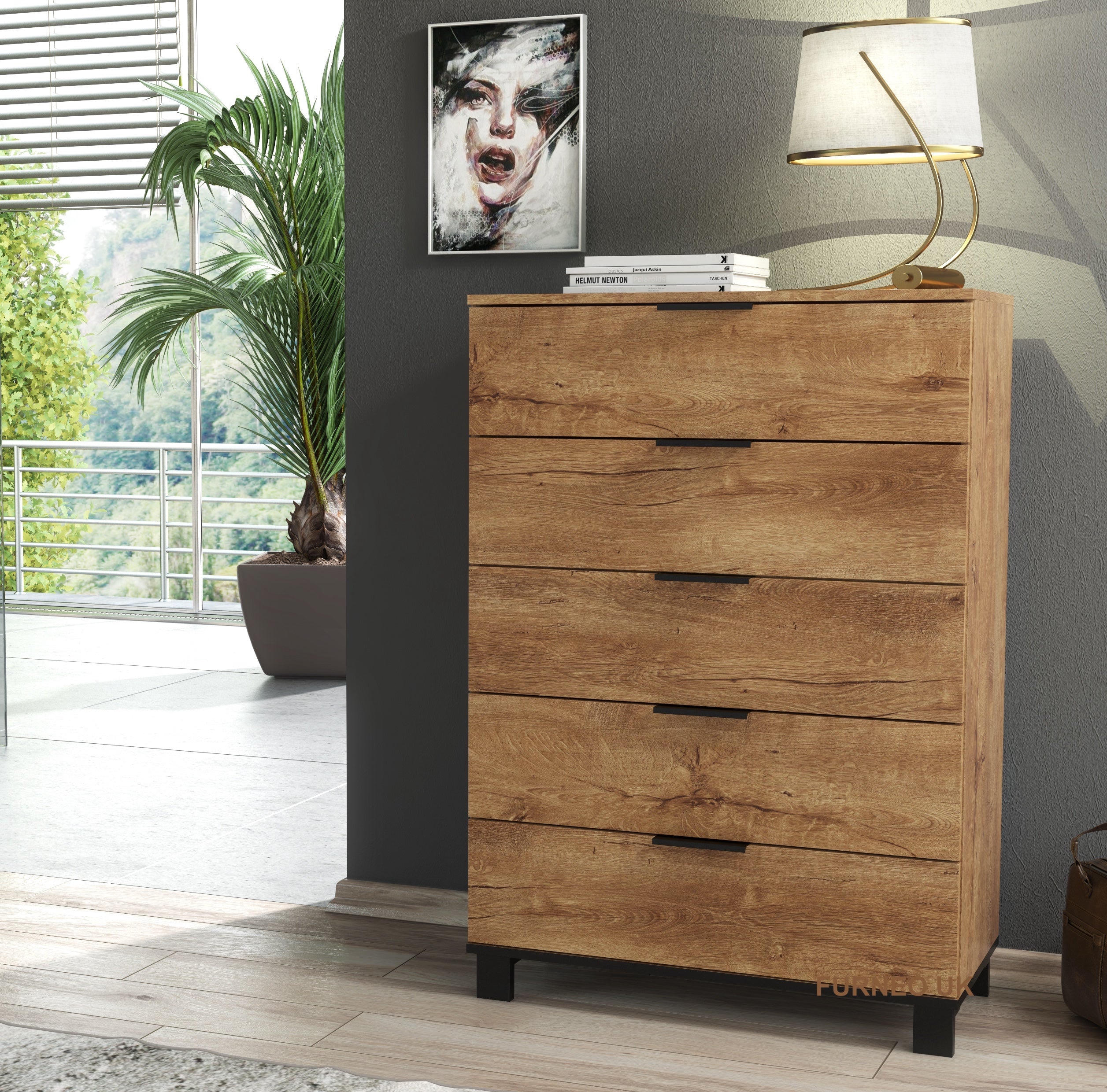 Cozy 05 Dark Oak Effect Chest of Drawers