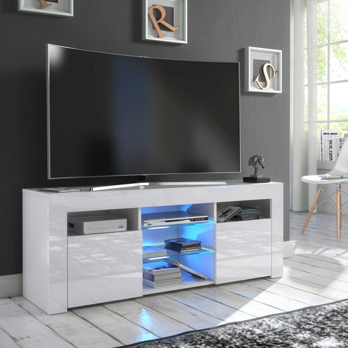 Puzzo White TV Stand 120cm