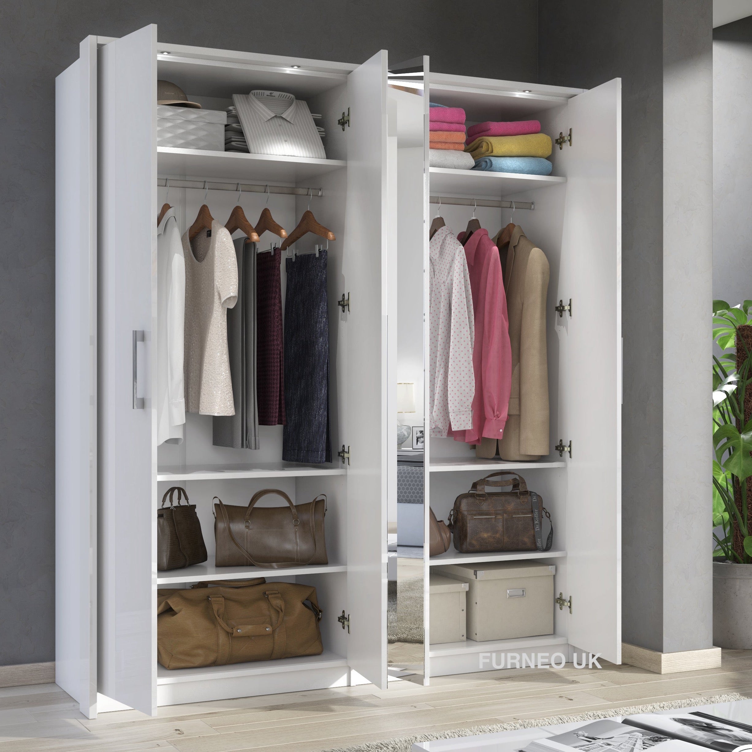 Platinum 4-Door Wardrobe