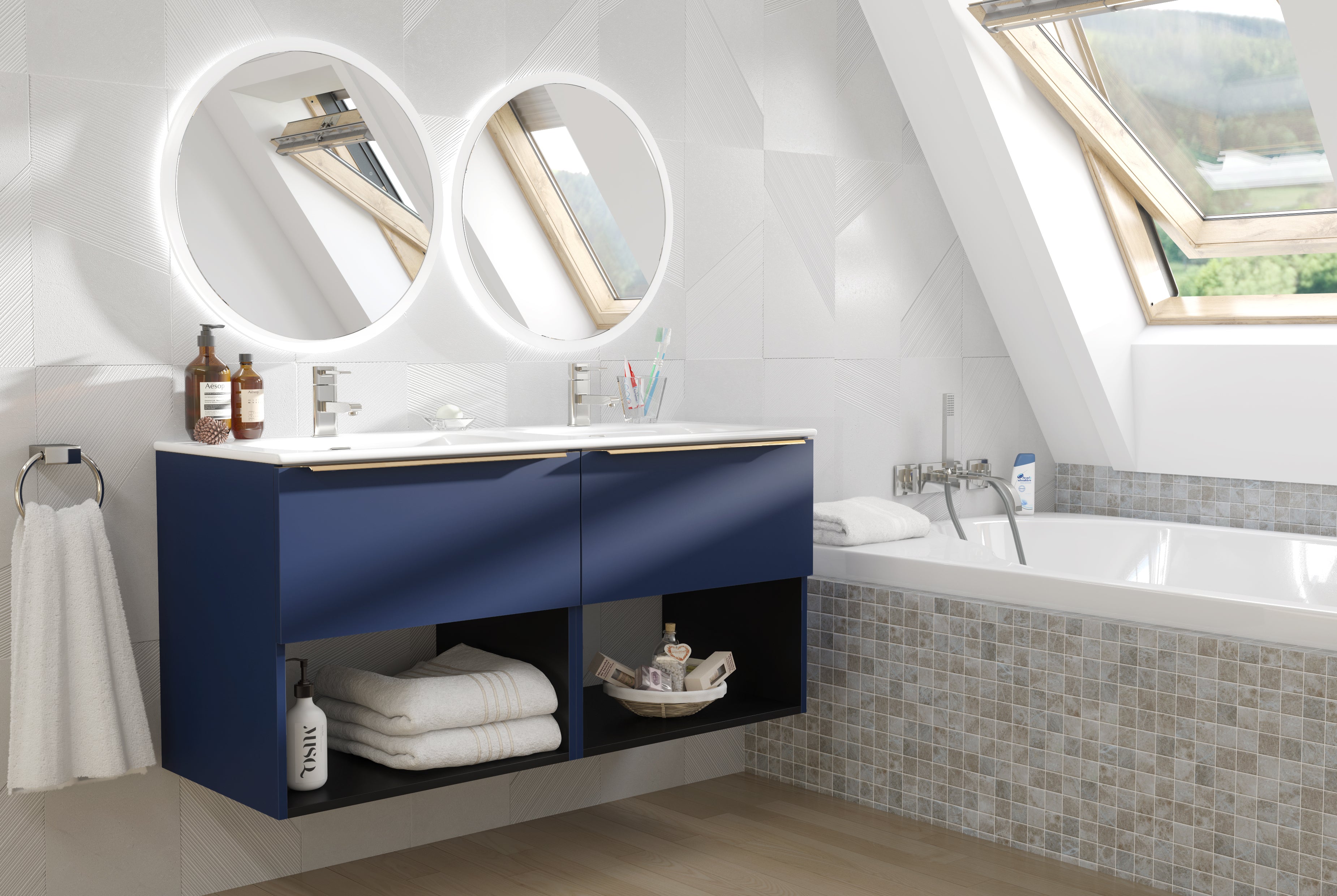 Blueberry Bathroom Vanity 120cm 2-Door