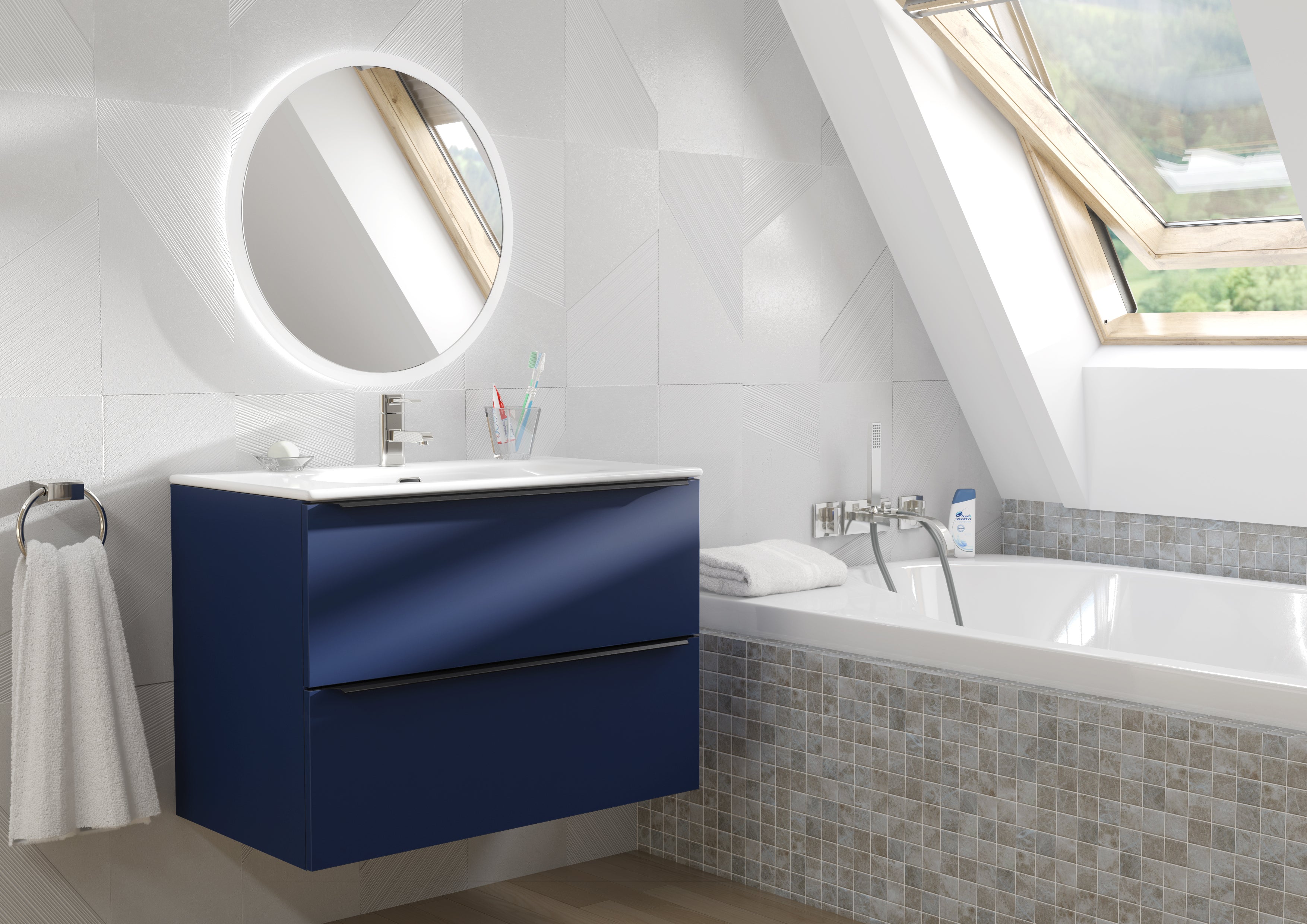 Blueberry Bathroom Vanity 80cm 2-Door