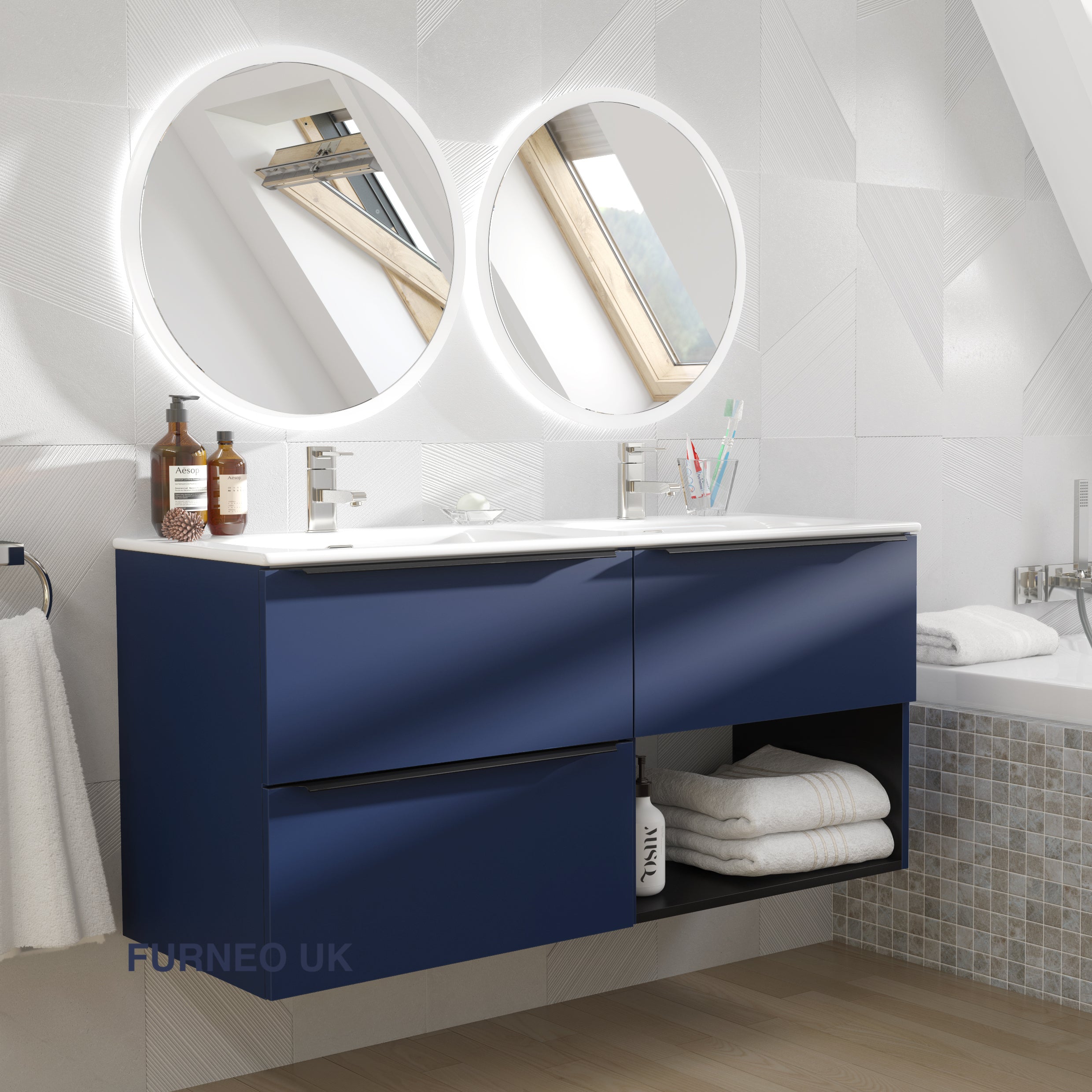 Blueberry Bathroom Vanity 120cm 3-Door