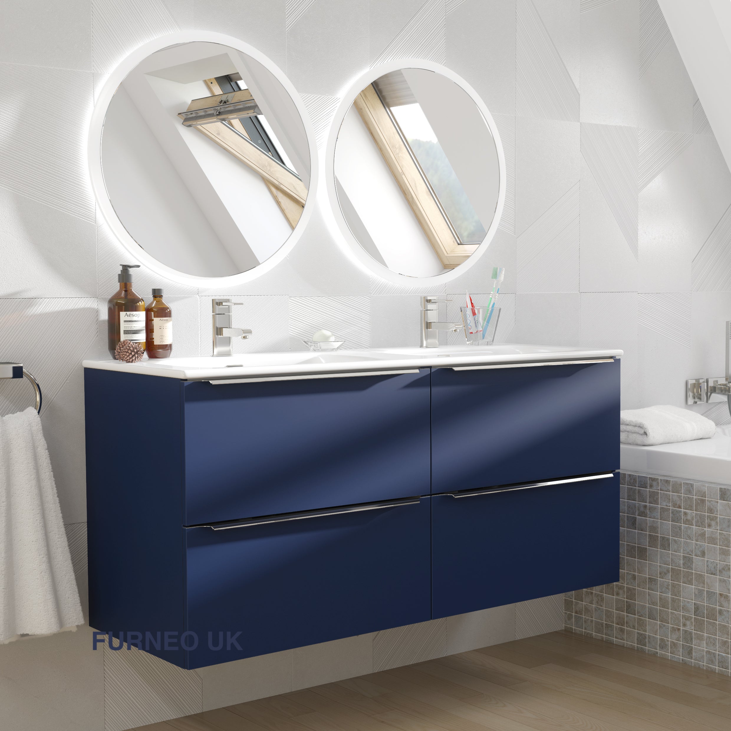 Blueberry Bathroom Vanity 120cm 4-Door