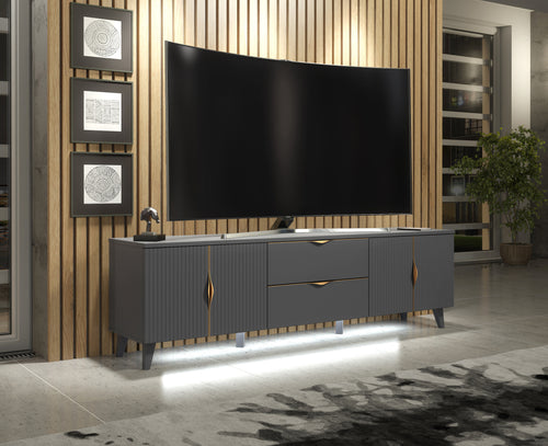 Azzurro 10 Grey TV stand 180 cm