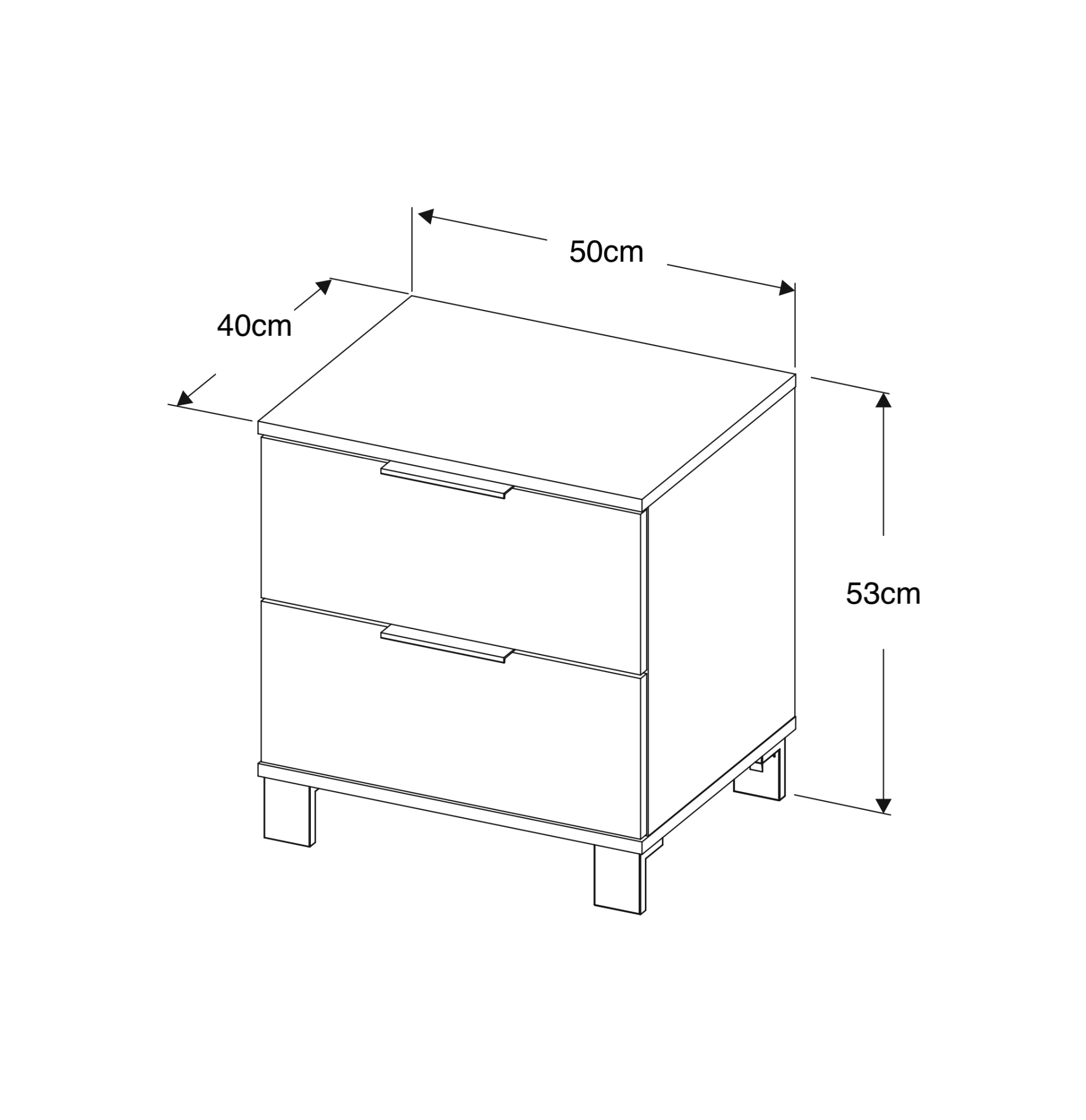 Cozy 02 Bedside Cabinet - Furneo
