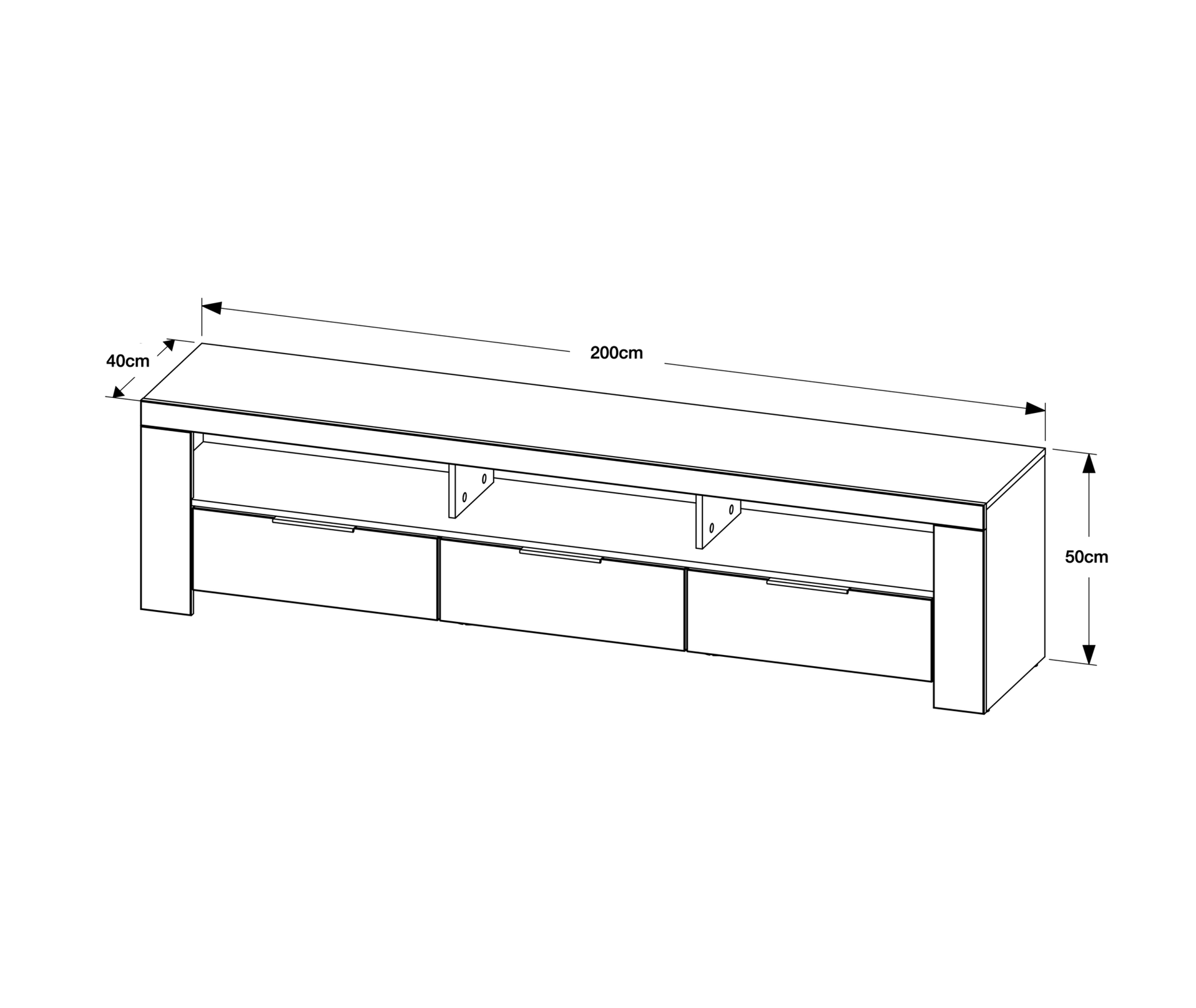 Phantom 10 TV Stand 200cm - Furneo