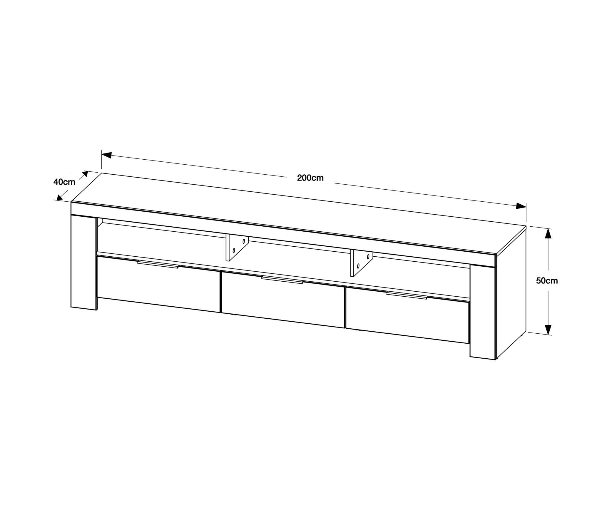 Phantom 10 TV Stand 200cm - Furneo