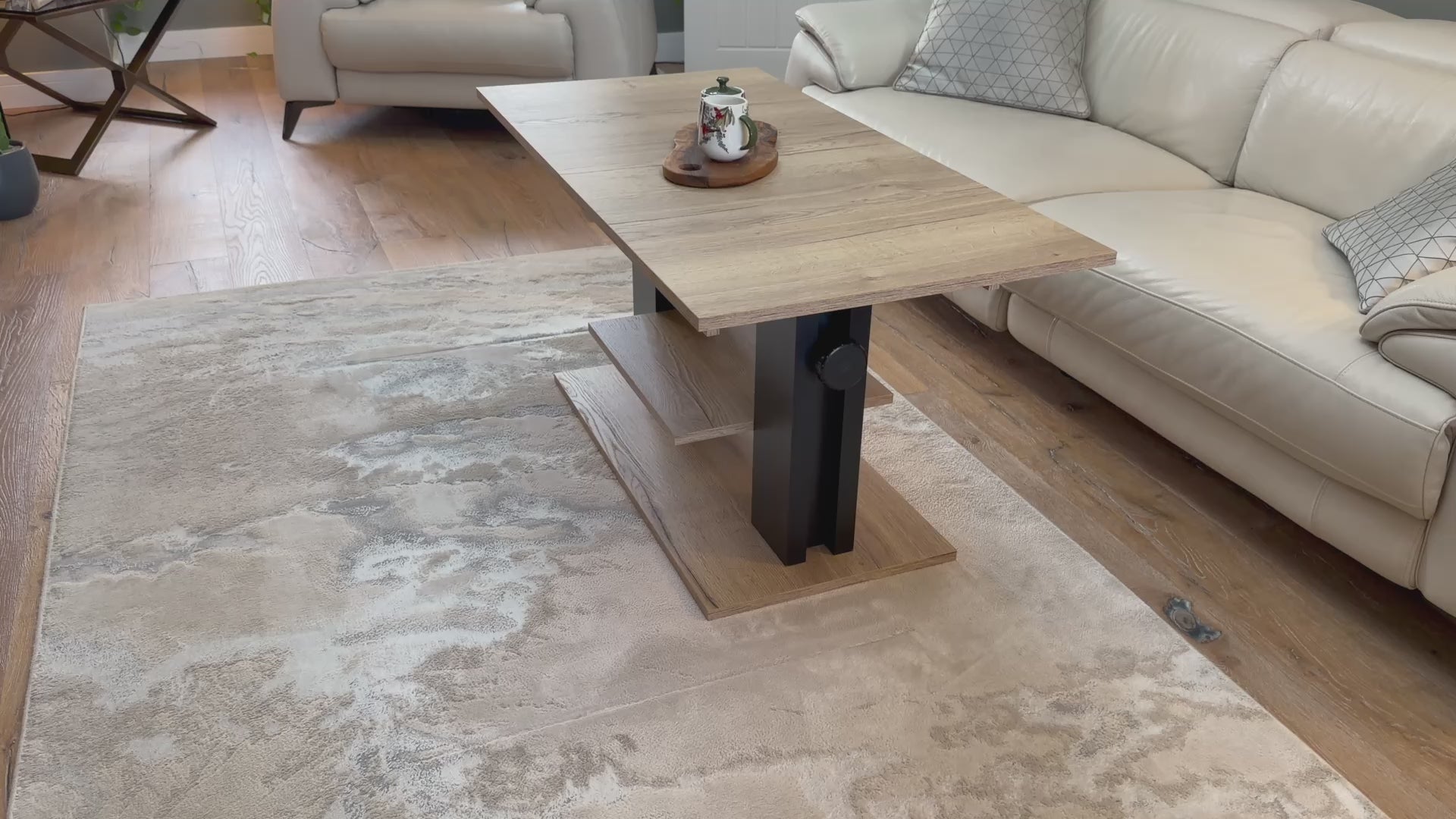 Moduvo, Oak Halifax effect, Extending Coffee table to Dining table