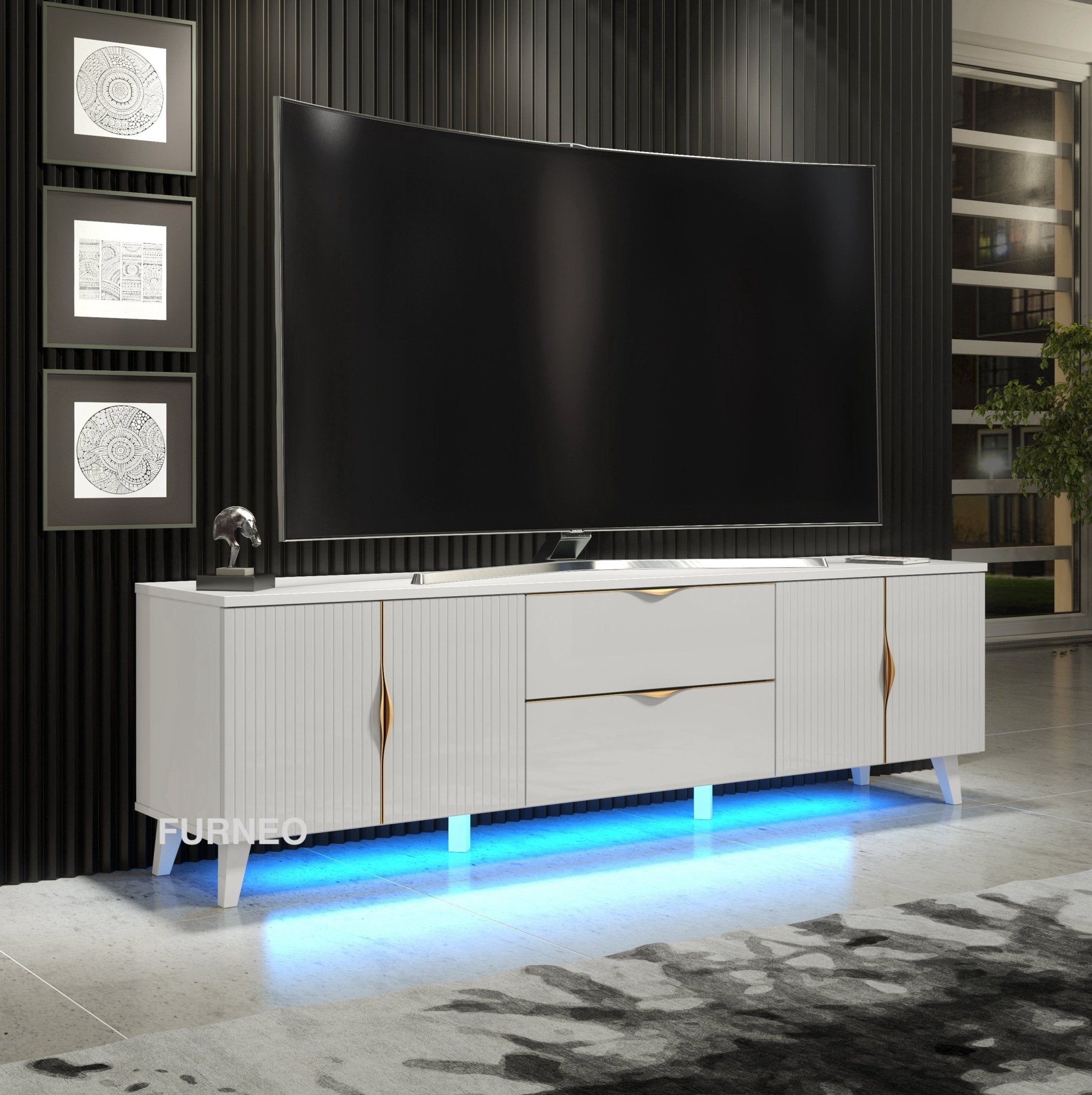 Azzurro 10 TV Stand 180cm - Furneo