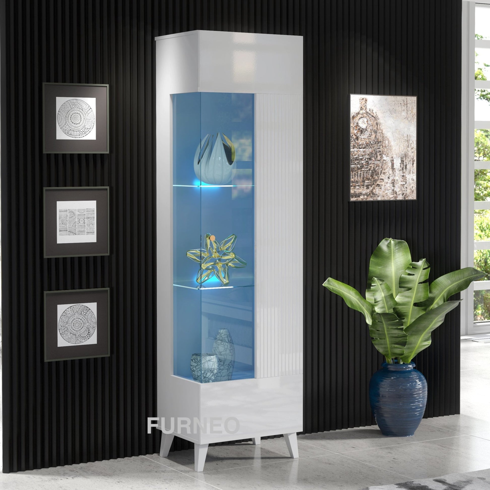 Azzurro 12 Display Cabinet - Furneo