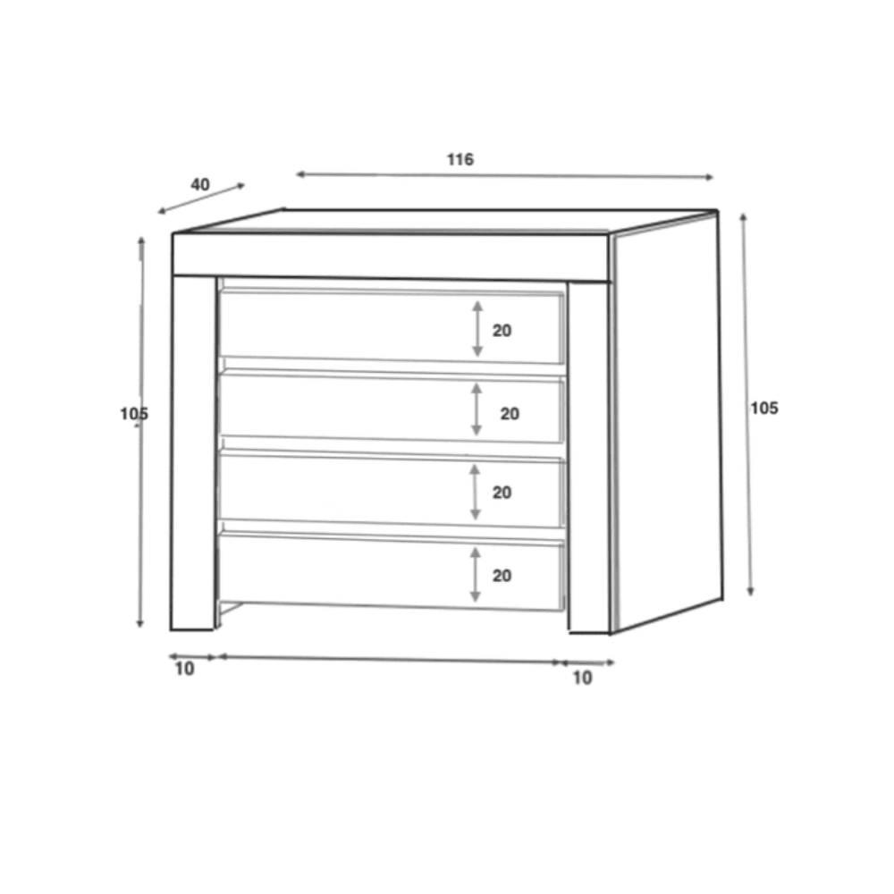 Clifton 17 Chest of drawers - Furneo
