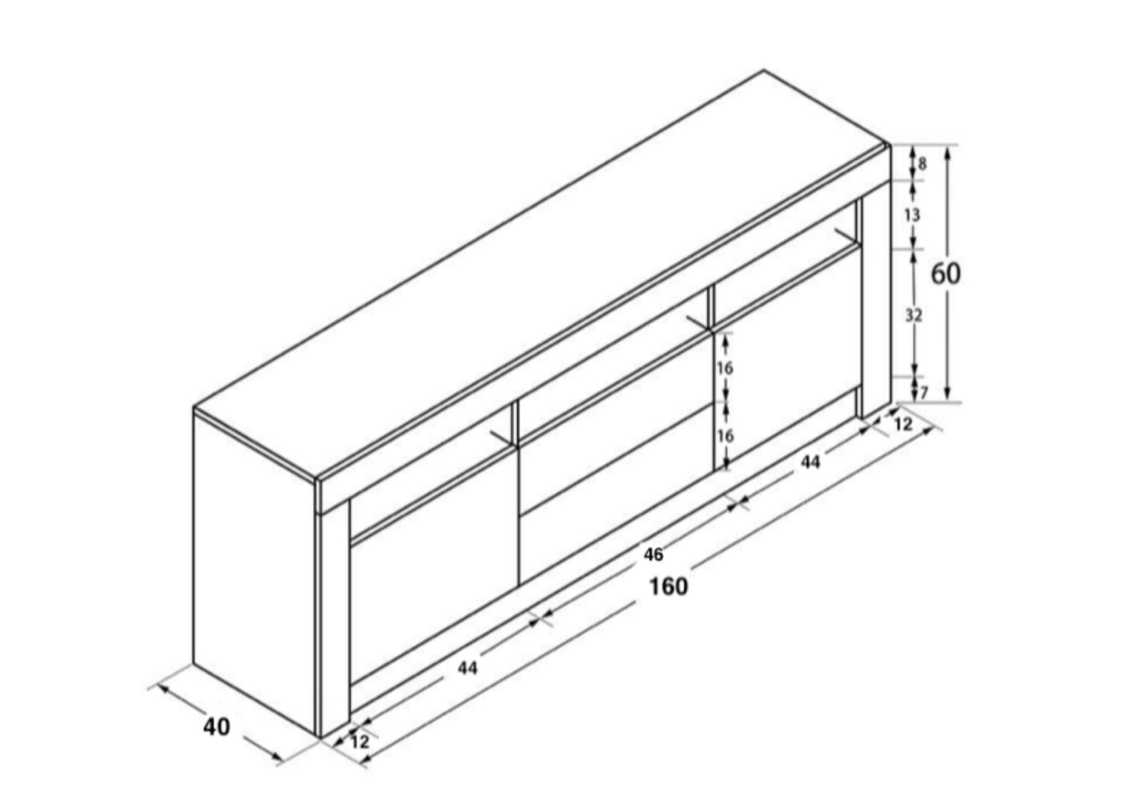Clifton 18 TV Stand 160cm - Furneo