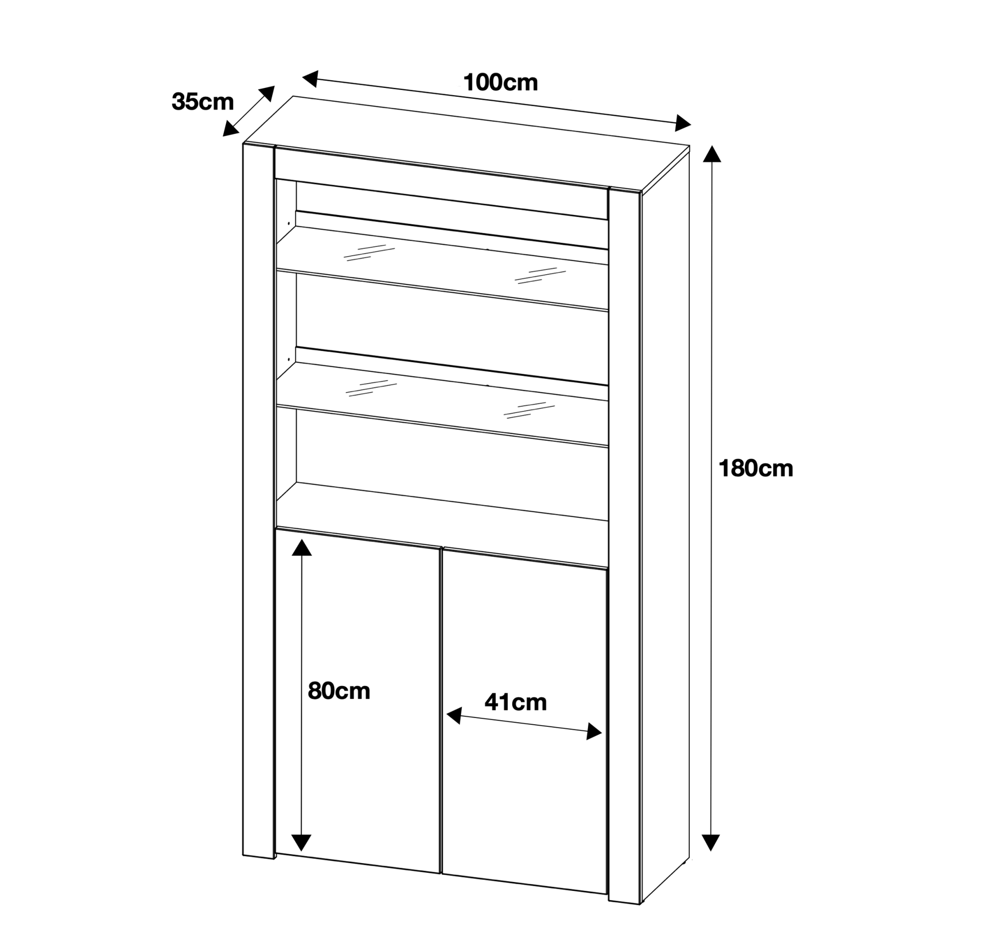 Clifton 20 Display Cabinet - Furneo
