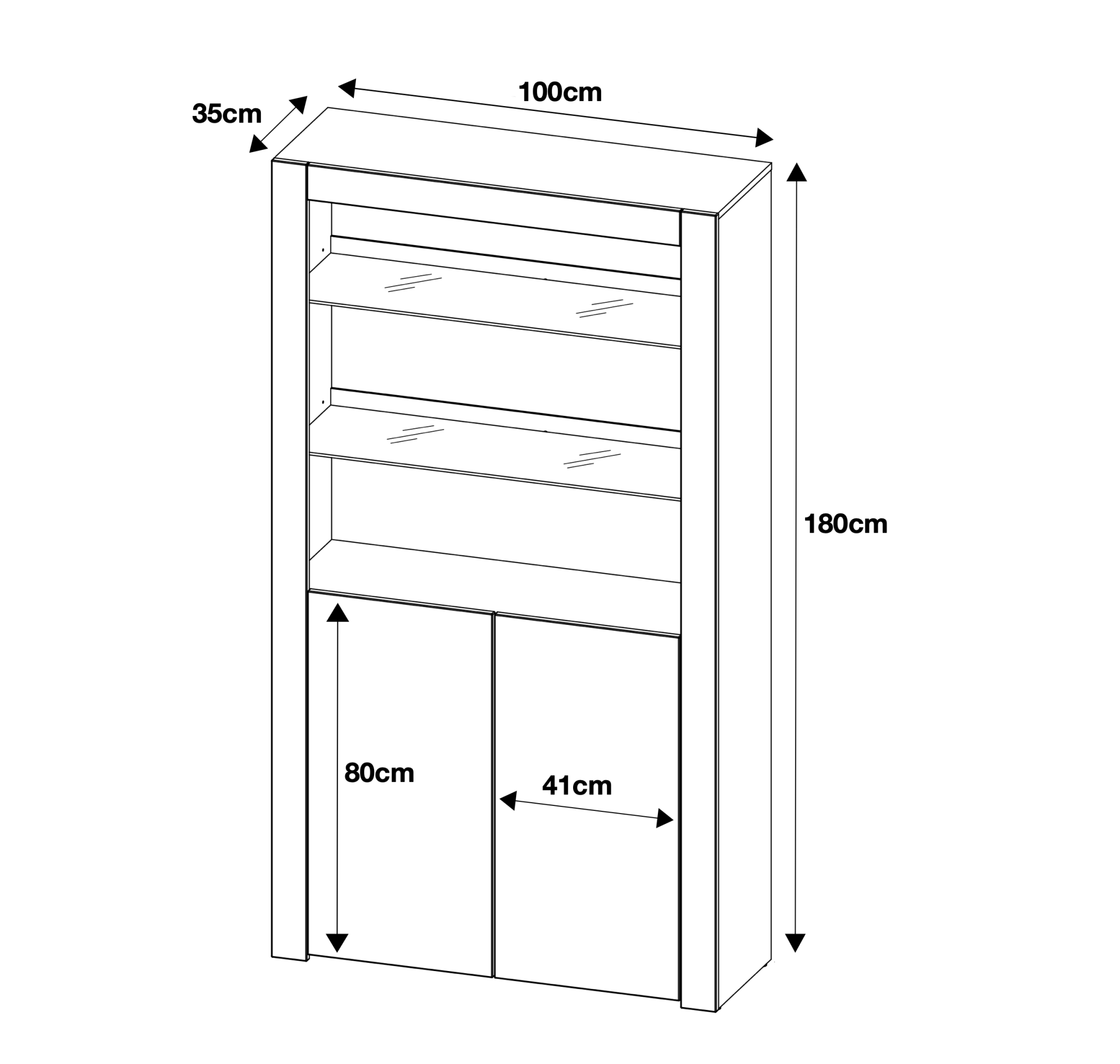 Clifton 20 Display Cabinet - Furneo