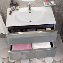 Load image into Gallery viewer, Grey Bathroom Vanity 80cm 2-Door - Furneo
