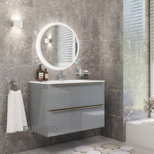 Load image into Gallery viewer, Grey Bathroom Vanity 80cm 2-Door - Furneo
