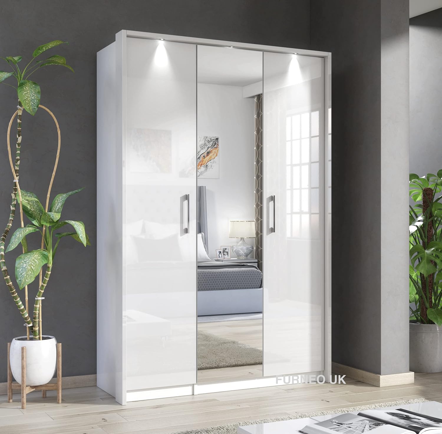 Platinum 3-Door Wardrobe - Furneo