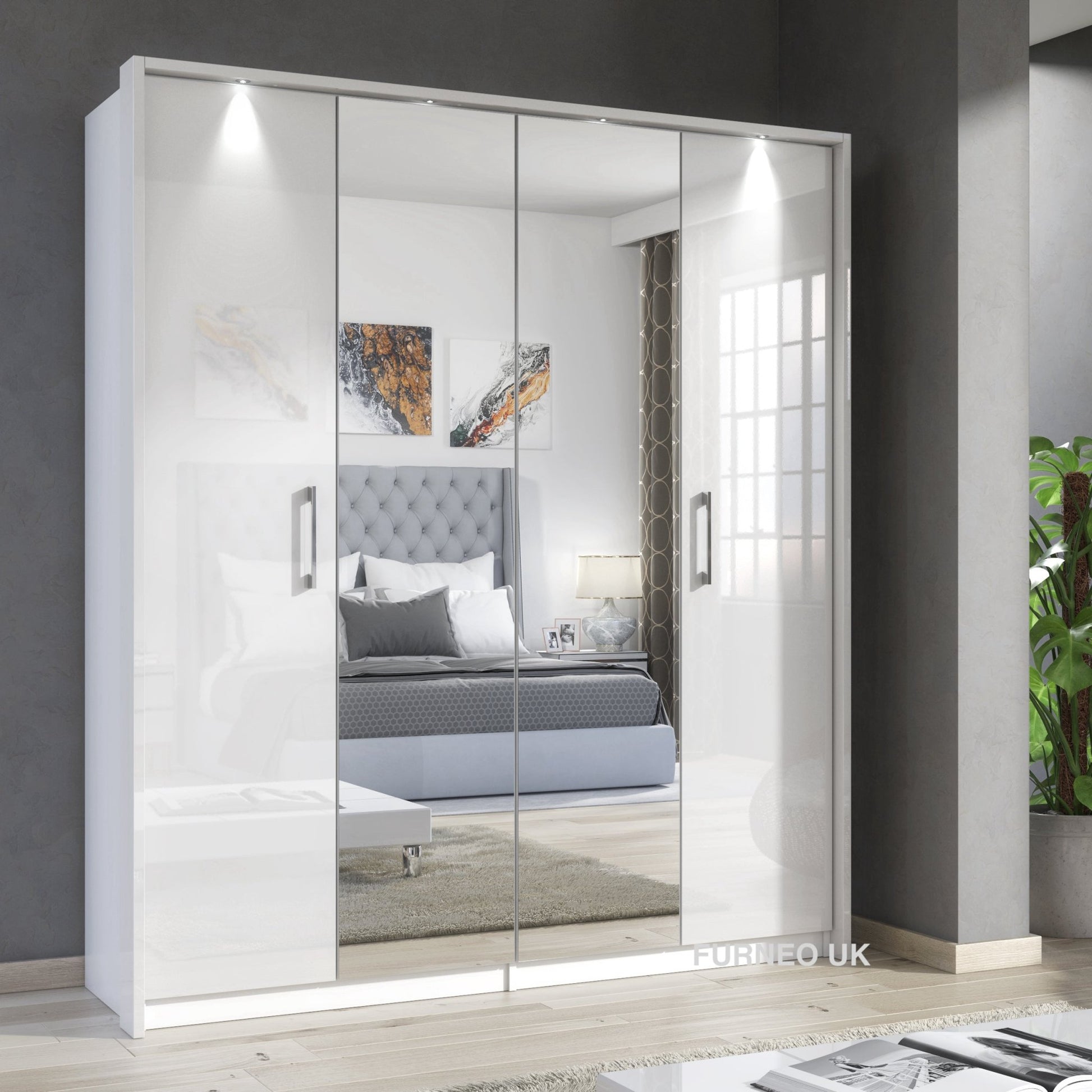 Platinum 4-Door Wardrobe - Furneo