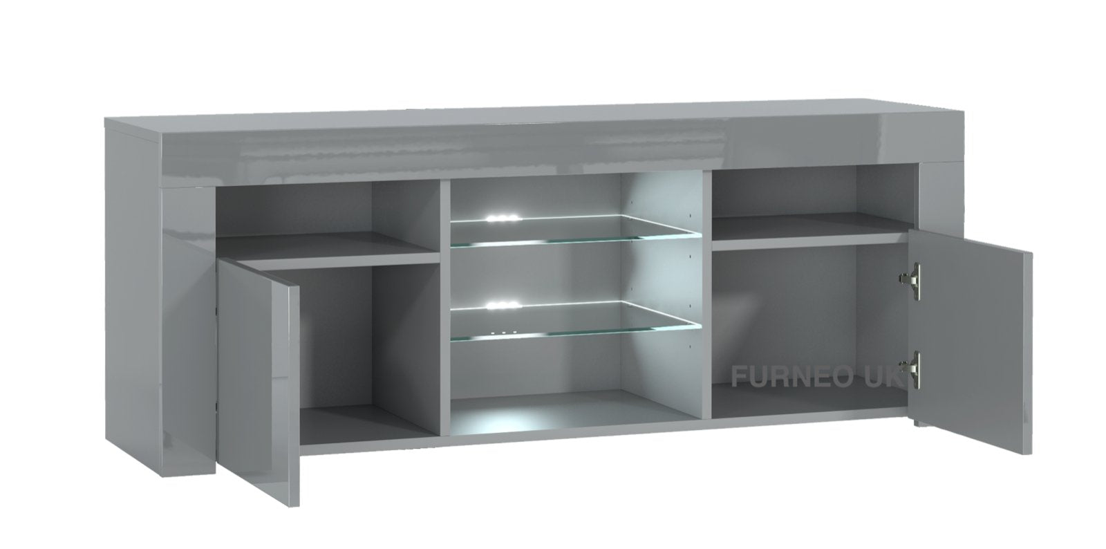 Puzzo Grey TV Stand 120cm - Furneo