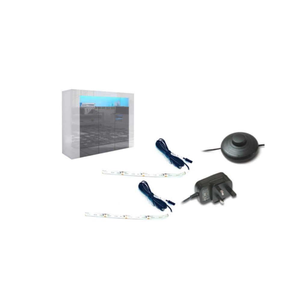 Set of 2 Blue LED Lighting Strips - Furneo