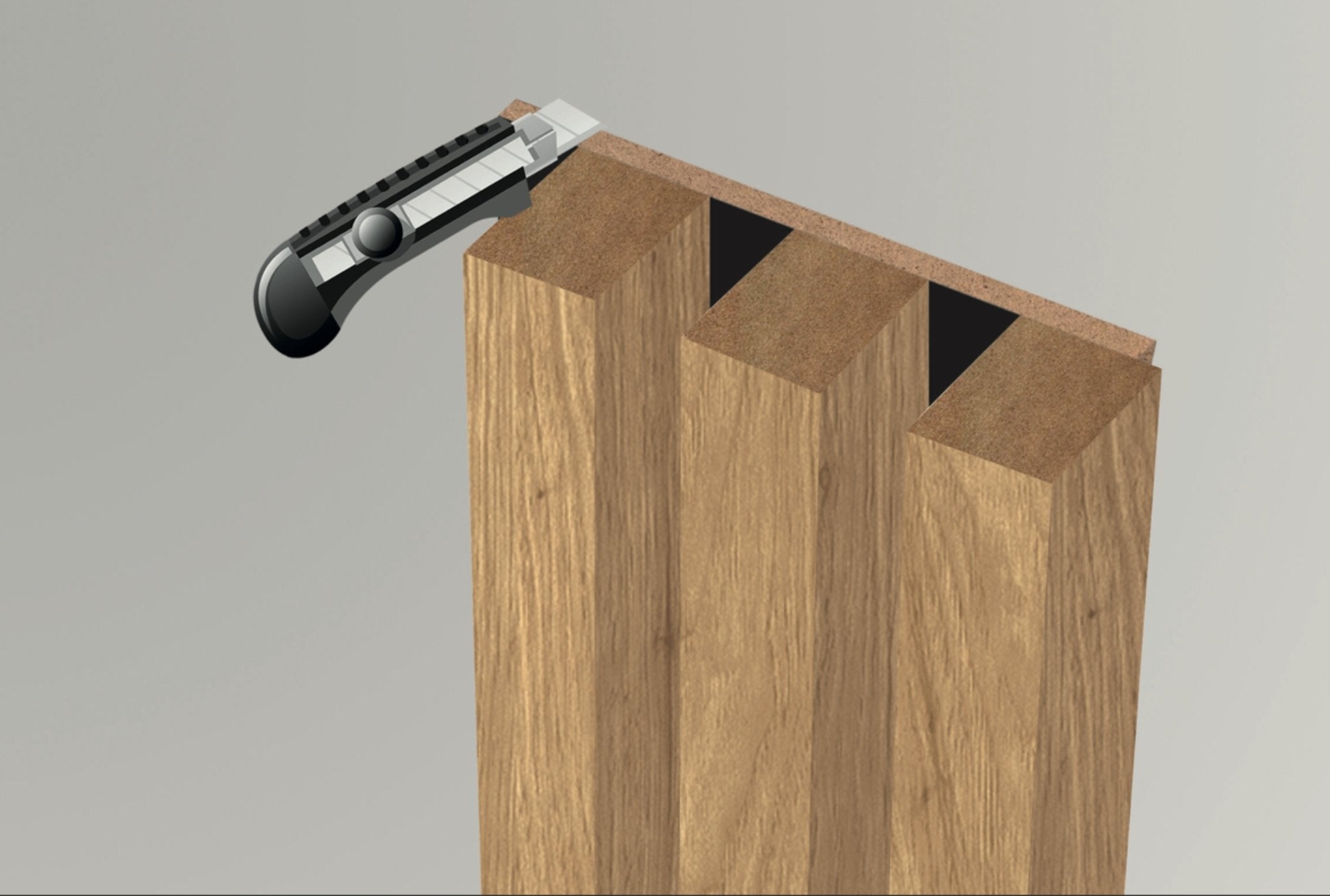 Wall panels 01 Oak on Black - Furneo