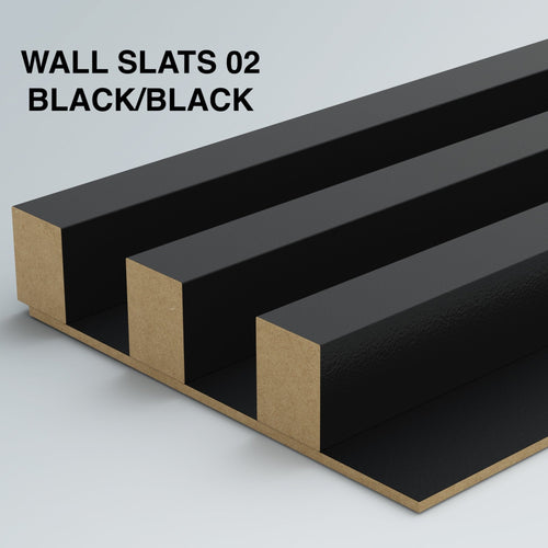 Wall panels 02 Black on Black - Furneo