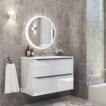 Load image into Gallery viewer, White Bathroom Vanity 80cm 2-Door - Furneo
